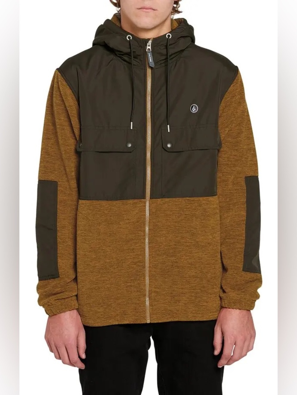 Volcom Yzzolater Fleece-Lined Jacket — Mustard & Black